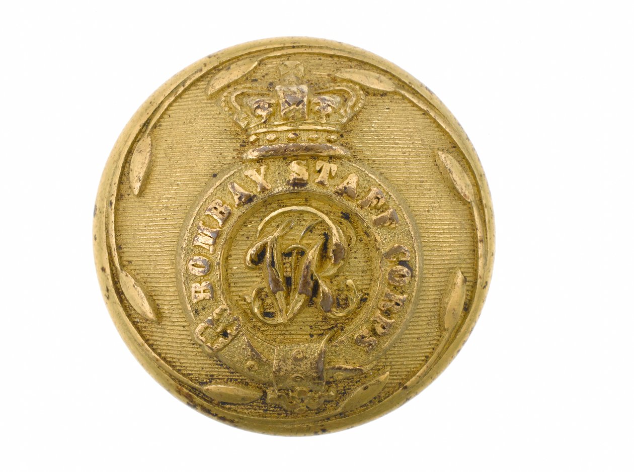 बटन, बॉम्बे स्टाफ कोर, 1861-1876 द्वारा अंग्रेजी स्कूल