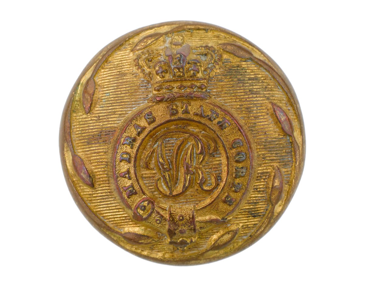 बटन, मद्रास स्टाफ कोर, 1861-1876 द्वारा अंग्रेजी स्कूल