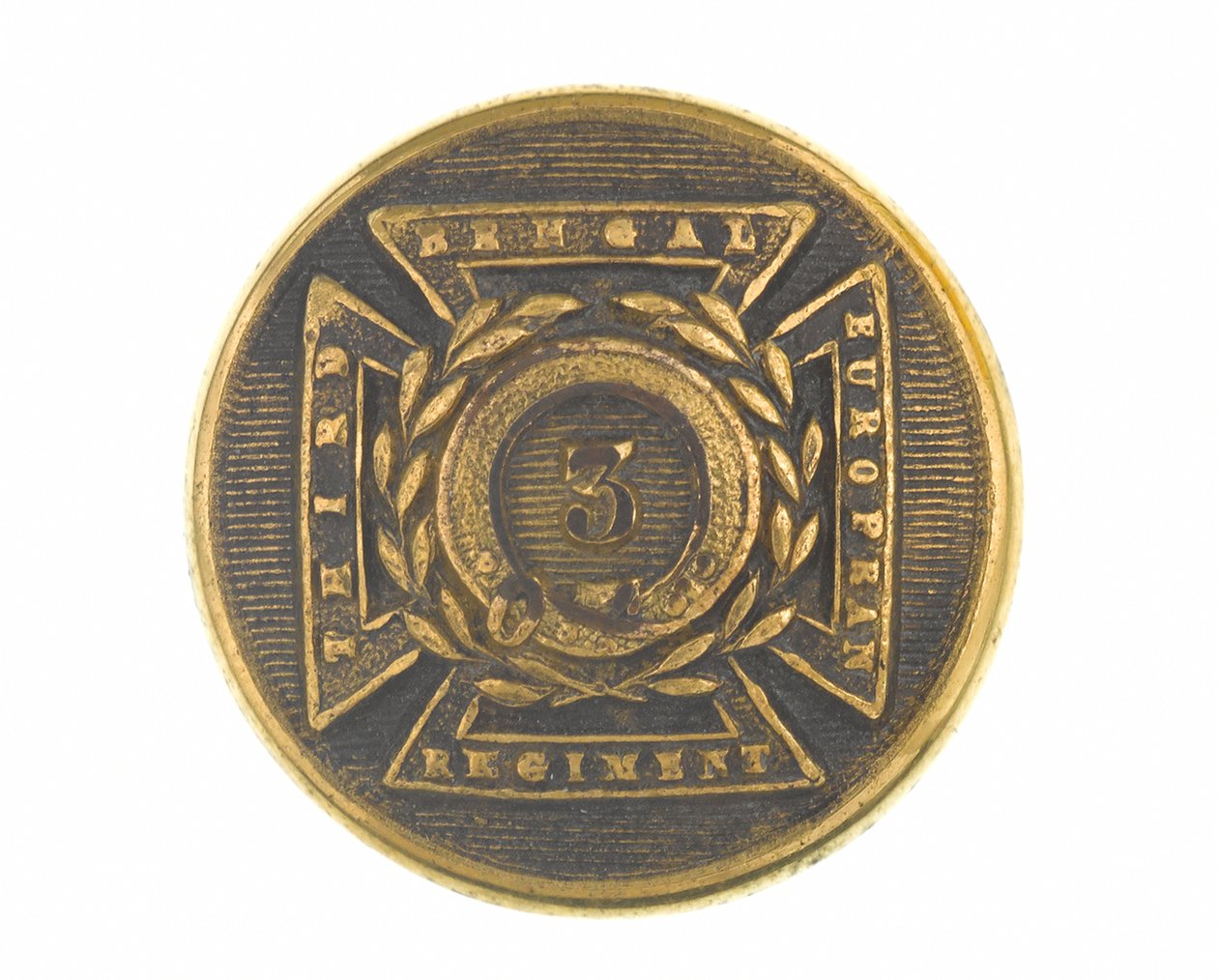 बटन, अधिकारी, तीसरा बंगाल यूरोपीय रेजिमेंट, 1854-1861 द्वारा अंग्रेजी स्कूल