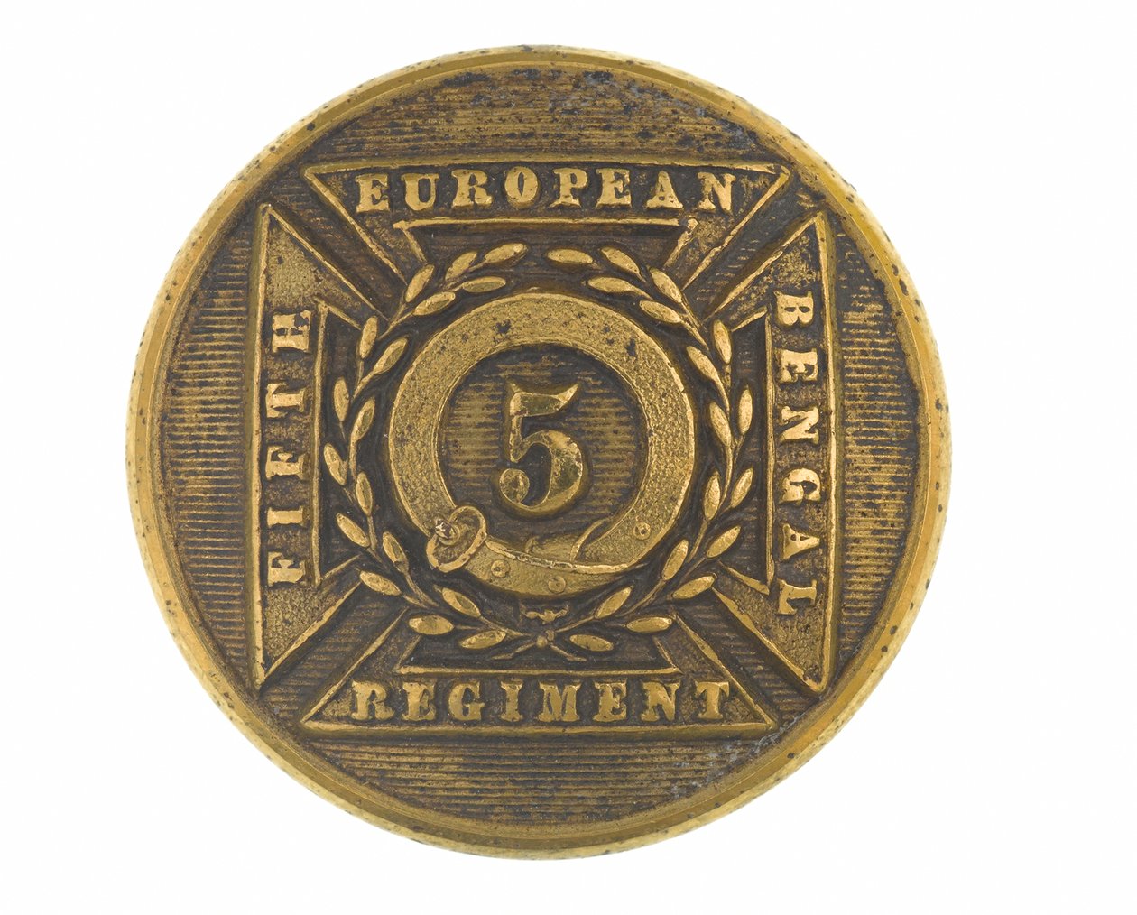बटन, अधिकारी, 5 वीं बंगाल यूरोपीय रेजिमेंट, 1858-1860 द्वारा अंग्रेजी स्कूल