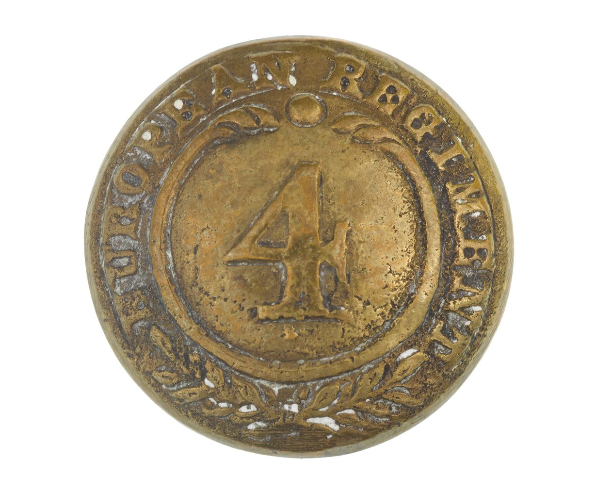 बटन, अन्य रैंकों, 4 वें बंगाल यूरोपीय रेजिमेंट, 1855-1861 द्वारा अंग्रेजी स्कूल