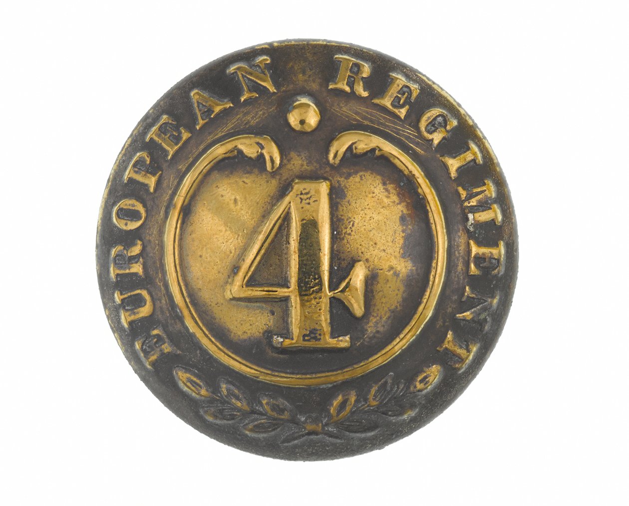 बटन, अन्य रैंकों, चौथे बंगाल यूरोपीय रेजिमेंट, 1855-1861। द्वारा अंग्रेजी स्कूल