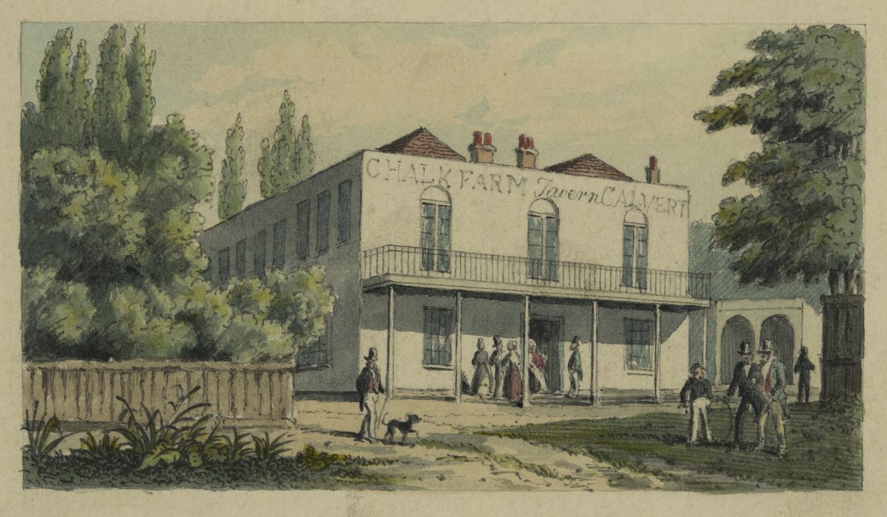 चाक फार्म, सेंट पैंक्रस, c.1850 द्वारा अंग्रेजी स्कूल