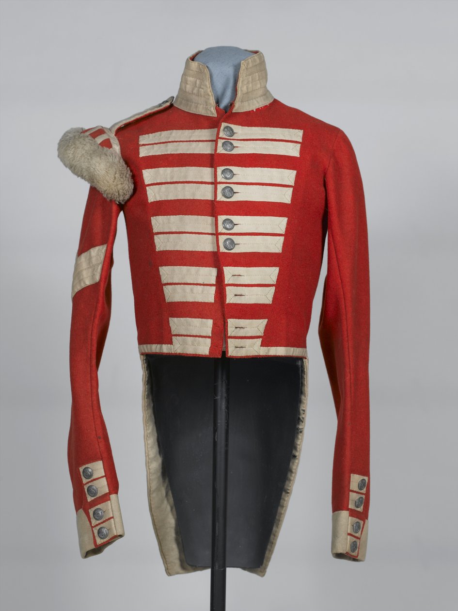 कॉरपोरेट्स फुल ड्रेस कोटेट, 2nd यूरोपियन रेजिमेंट, लाइट, बॉम्बे, c.1850 द्वारा अंग्रेजी स्कूल