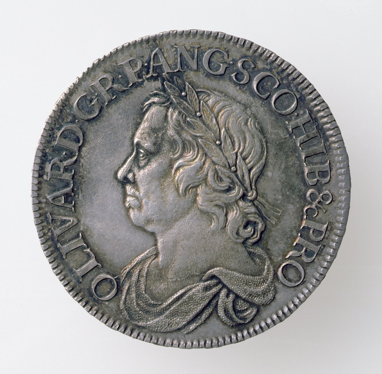 ओलिवर क्रॉवेल (1599-1658) का मुकुट, लंदन मिंट, 1658 (ओब्वर्स) (चांदी) (रिवर्स के लिए 168062 देखें) द्वारा अंग्रेजी स्कूल
