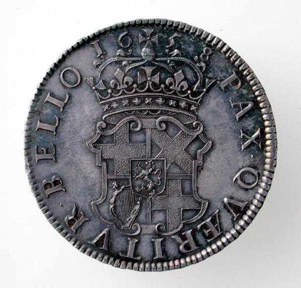 ओलिवर क्रॉवेल (1599-1658) का मुकुट, लंदन मिंट, 1658 (रिवर्स) (सिल्वर) (मोटे तौर पर 168061 देखें) द्वारा अंग्रेजी स्कूल