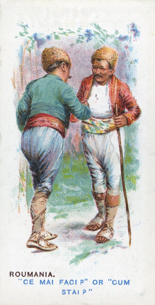 रूमानिया में प्रचलित अभिवादन, 1907 द्वारा अंग्रेजी स्कूल