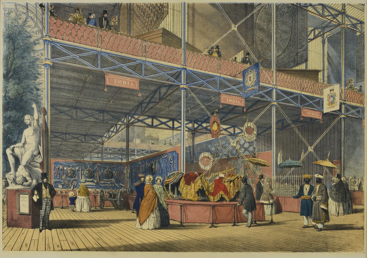 1851 के "डिकिंसन की व्यापक प्रदर्शनी की व्यापक तस्वीरें" से, 1854 भारत नंबर 2, 1854 प्रकाशित हुआ द्वारा अंग्रेजी स्कूल