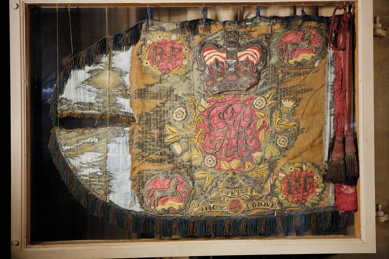 ग्रांबी के 21वें लाइट ड्रैगून के मार्क्विस का गाइडन, c.1760 (रेशम) द्वारा अंग्रेजी स्कूल