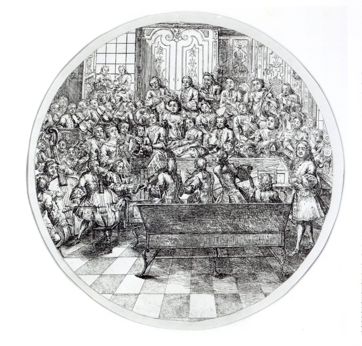 एक ओटोरियो का संचालन करने वाले हैंडेल, c.1740 द्वारा अंग्रेजी स्कूल