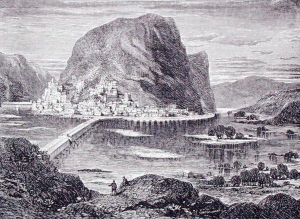 रेव थॉमस मिलनर द्वारा प्रकाशित 'द गैलरी ऑफ जियोग्राफी' से हार्पर्स फेरी, वेस्ट वर्जीनिया, यूएसए, c.1880 (उत्कीर्णन) प्रकाशित द्वारा अंग्रेजी स्कूल
