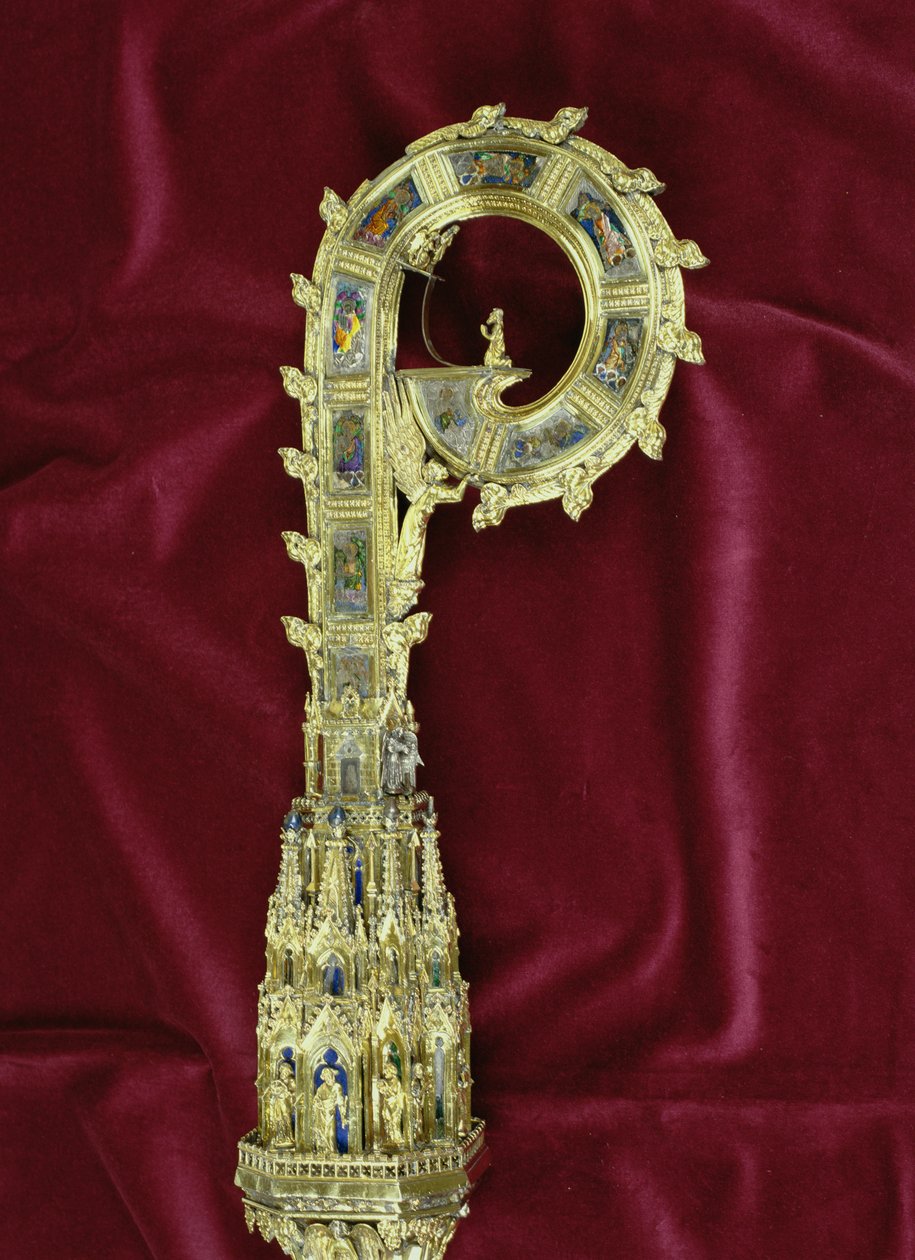 विलियम ऑफ वियकेहम के सिर और बदमाश (c.1320-1404): पीटर की ओर (चांदी गिल्ट) (विस्तार) (205100-32 देखें) द्वारा अंग्रेजी स्कूल