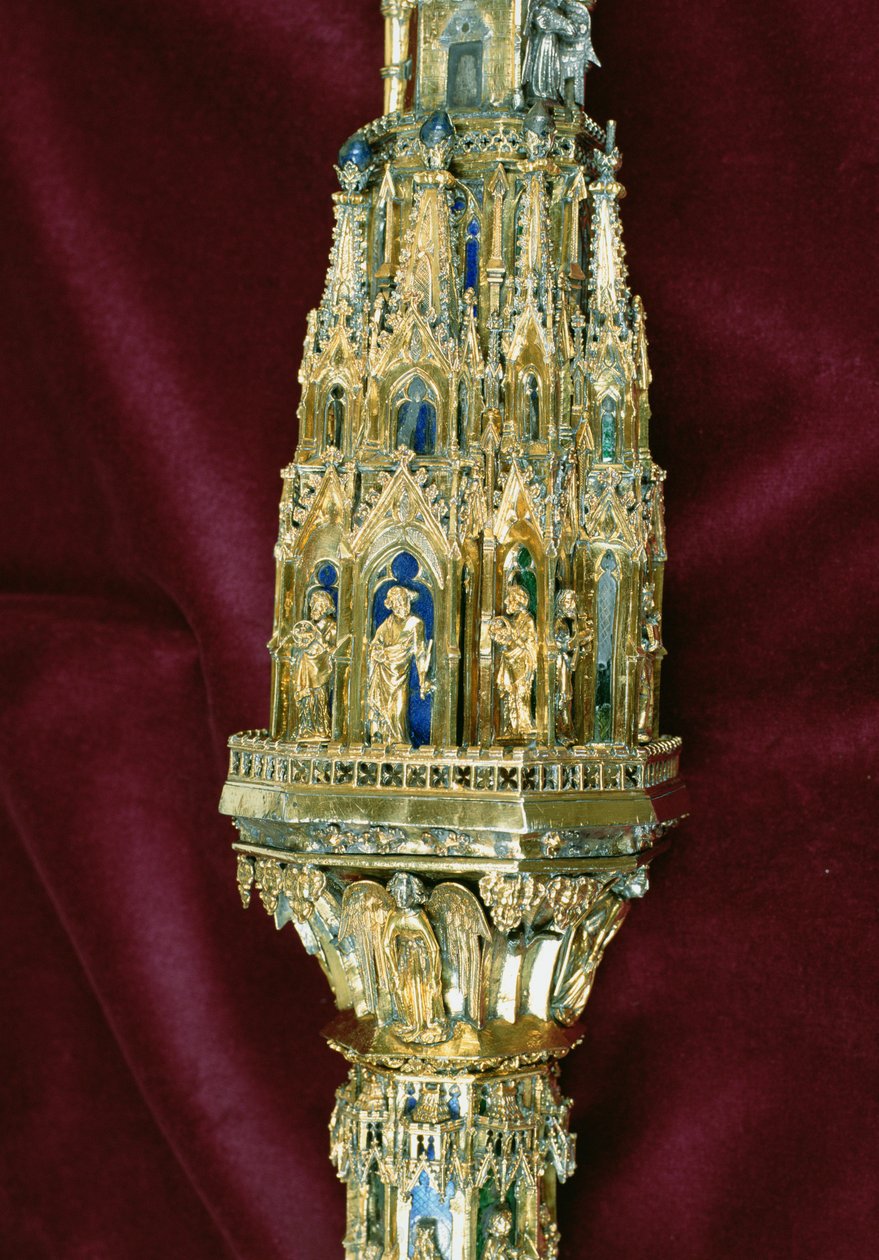 विलियम ऑफ वियकेम के crozier के प्रमुख (c.1320-1404): पीटर की ओर (चांदी का गिल्ट) (विस्तार) (देखें 205101-205132) द्वारा अंग्रेजी स्कूल