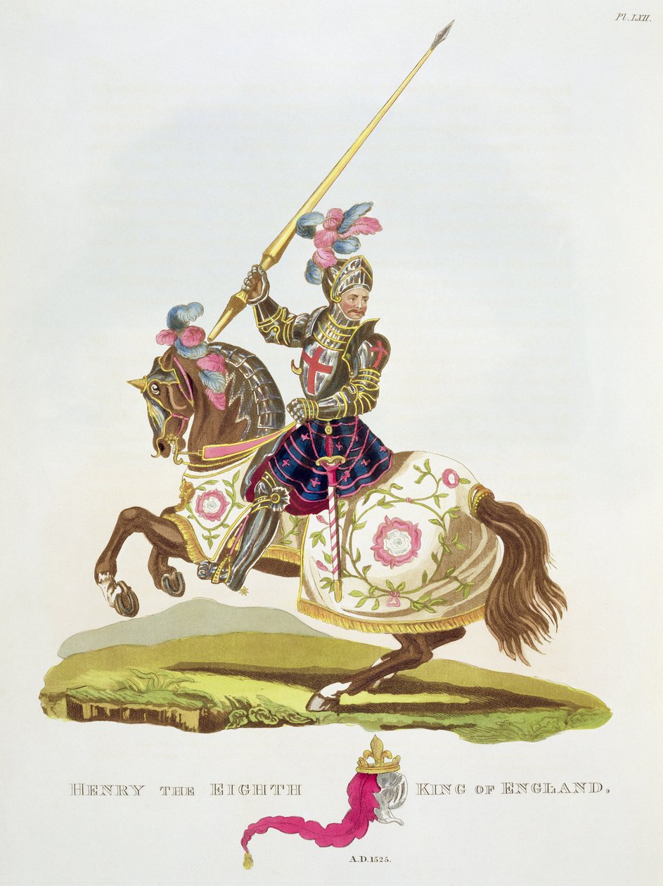 हेनरी VIII, इंग्लैंड के राजा (1491-1547) 1525, सैमुअल रश मैरिक, 1824 द्वारा &39;प्राचीन कवच&39; से द्वारा अंग्रेजी स्कूल