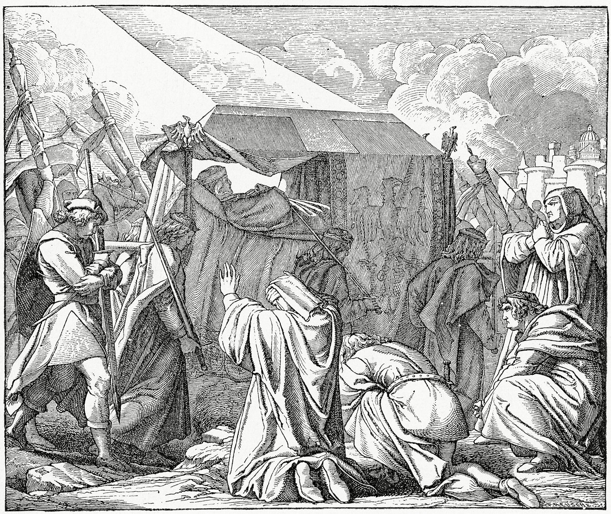 हेनरी VII, पवित्र रोमन सम्राट, उनके लोगों द्वारा 1313, 1882 में शोक व्यक्त किया जाता है द्वारा अंग्रेजी स्कूल