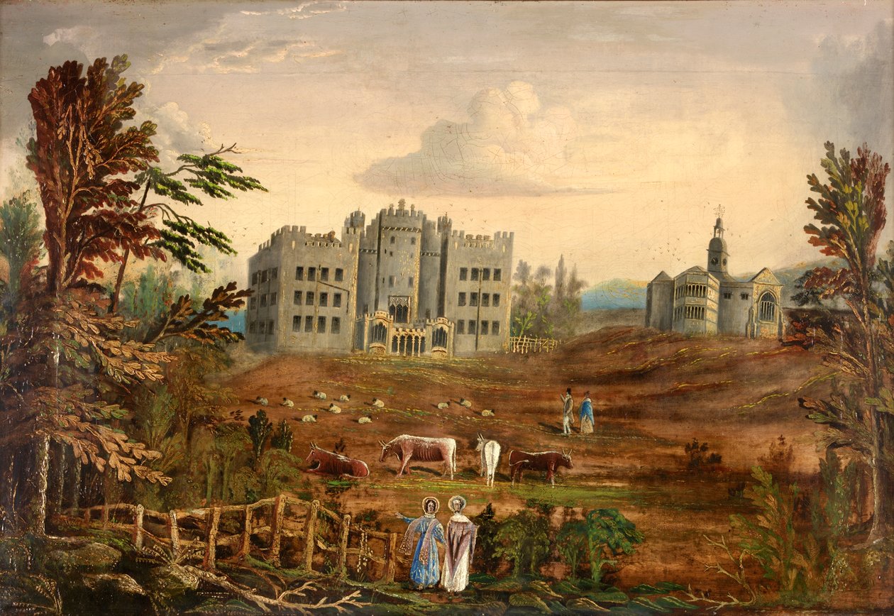 हिल्टन कैसल, सुंदरलैंड c.1830 द्वारा अंग्रेजी स्कूल
