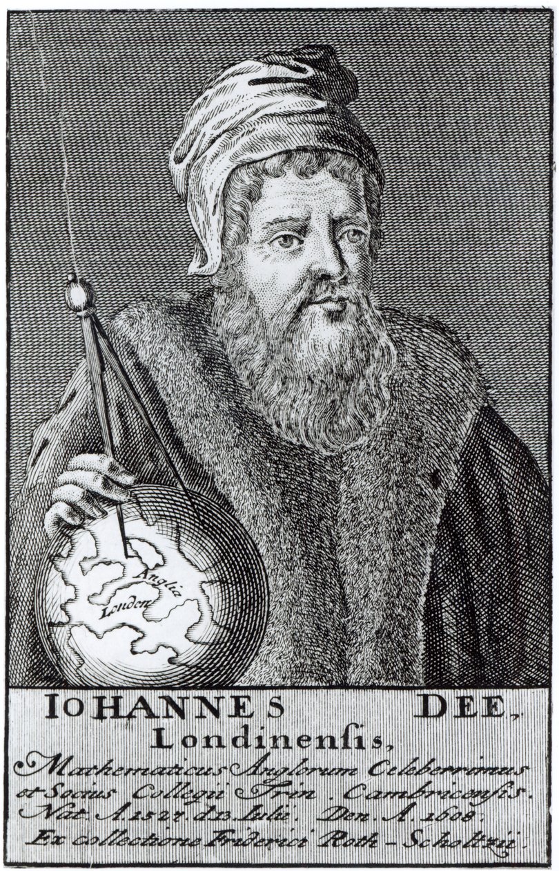 जॉन डी (1527-1608) एक लंदनवासी (उत्कीर्णन) (बंडल फोटो) द्वारा अंग्रेजी स्कूल
