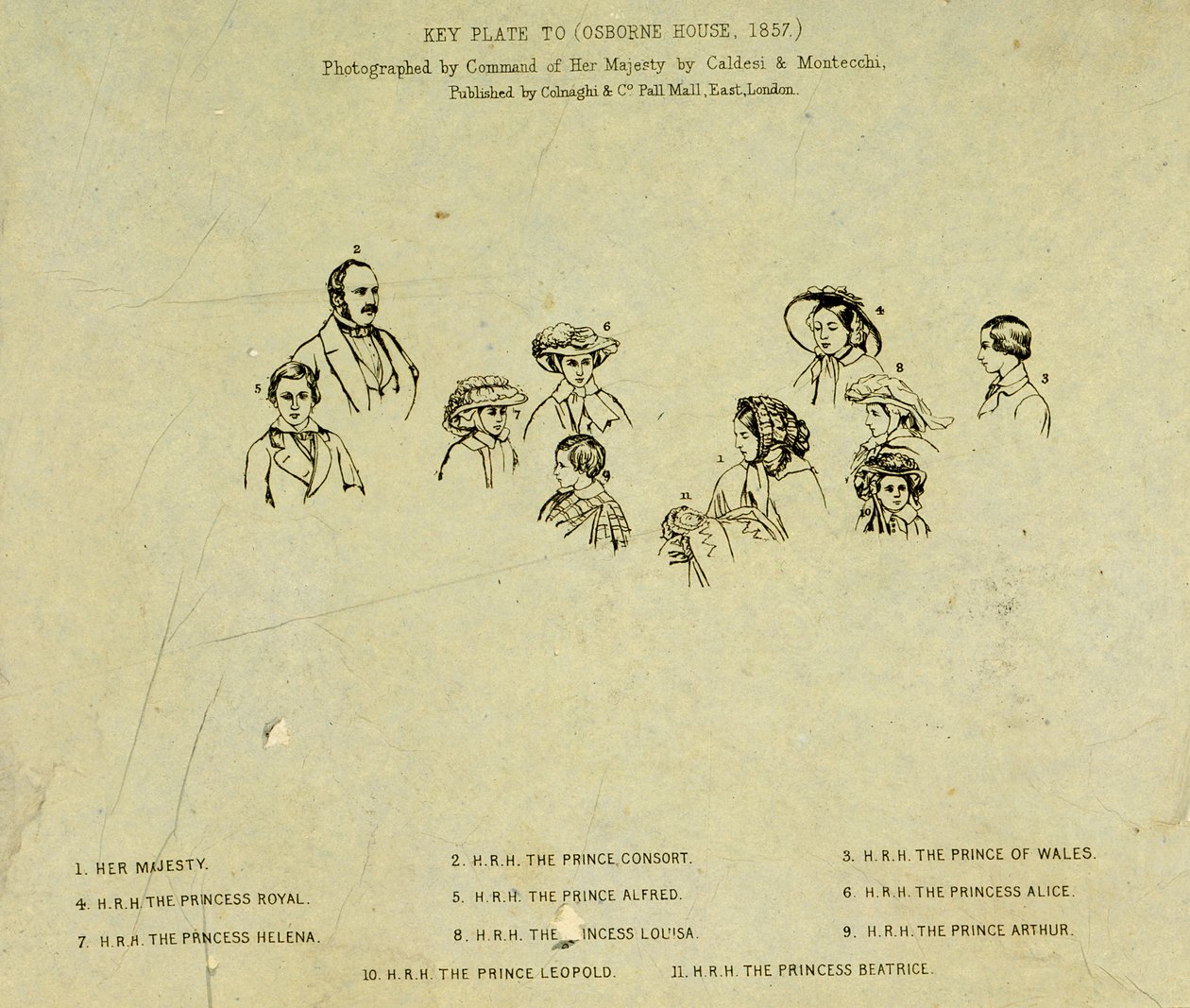 ओसबोर्न हाउस, 1857 में शाही परिवार के चित्र की मुख्य प्लेट (देखें 190050) द्वारा अंग्रेजी स्कूल