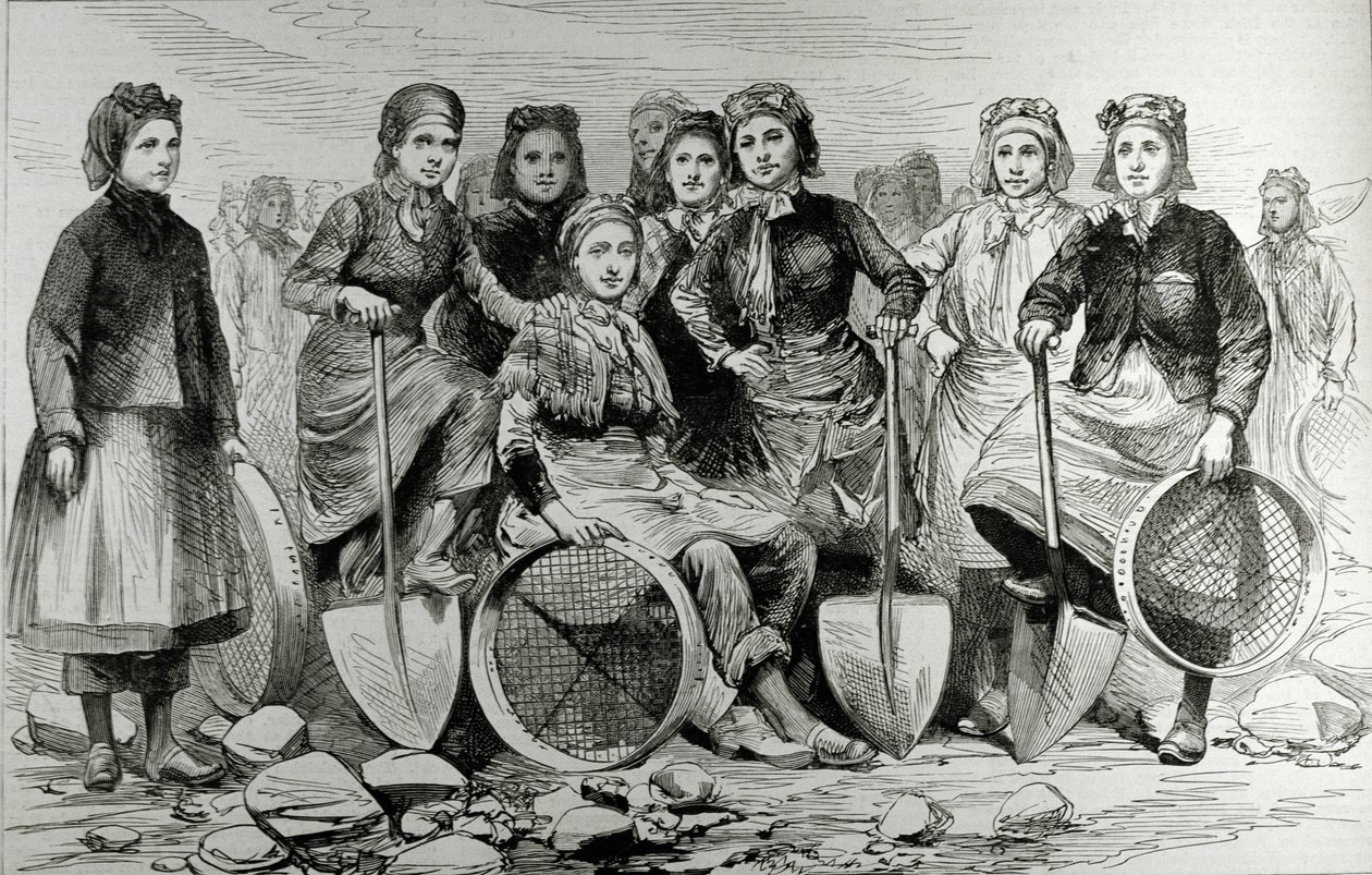लंकाशायर पिट-ब्रो महिला, &39;द इलस्ट्रेटेड लंदन न्यूज&39; से, 28 मई 1887 (उत्कीर्णन) द्वारा अंग्रेजी स्कूल