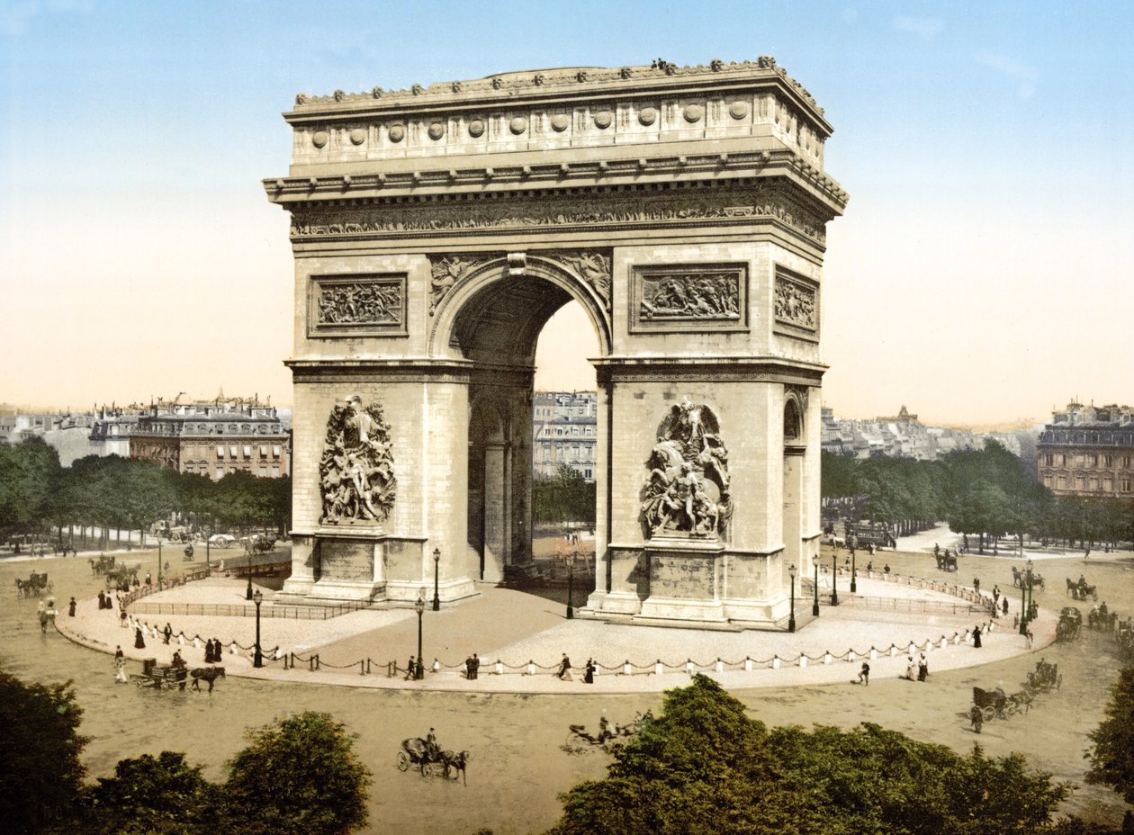 Larc de Triomphe de Letoile, पेरिस (हाथ से रंग की फोटो) द्वारा अंग्रेजी स्कूल