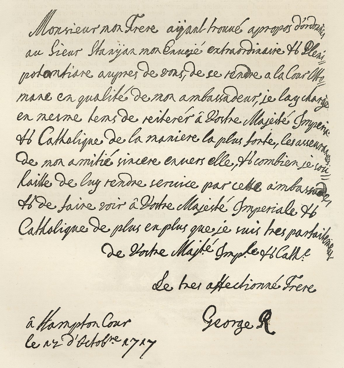 जॉर्ज प्रथम का चार्ल्स VI, 1717 का पत्र, &39;लीजर आवर&39;, 1891 में प्रकाशित द्वारा अंग्रेजी स्कूल