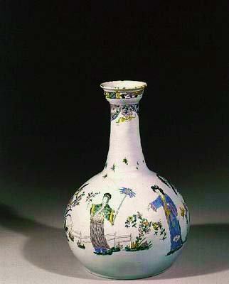 लिवरपूल पानी की बोतल के साथ enamelled chinoiserie सजावट, c.1750 (मिट्टी के बरतन) द्वारा अंग्रेजी स्कूल