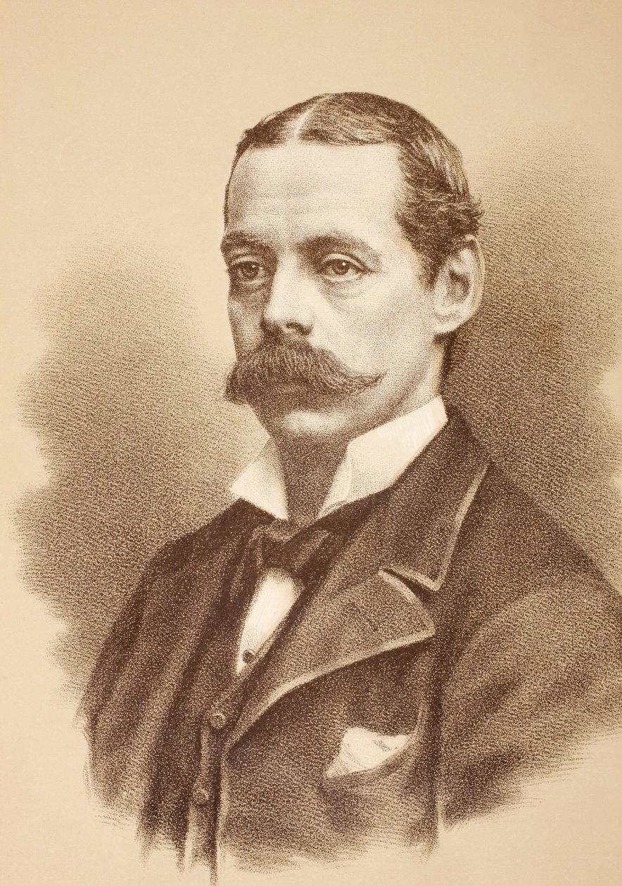 लॉर्ड रैंडोल्फ हेनरी स्पेंसर चर्चिल, c.1890 द्वारा अंग्रेजी स्कूल