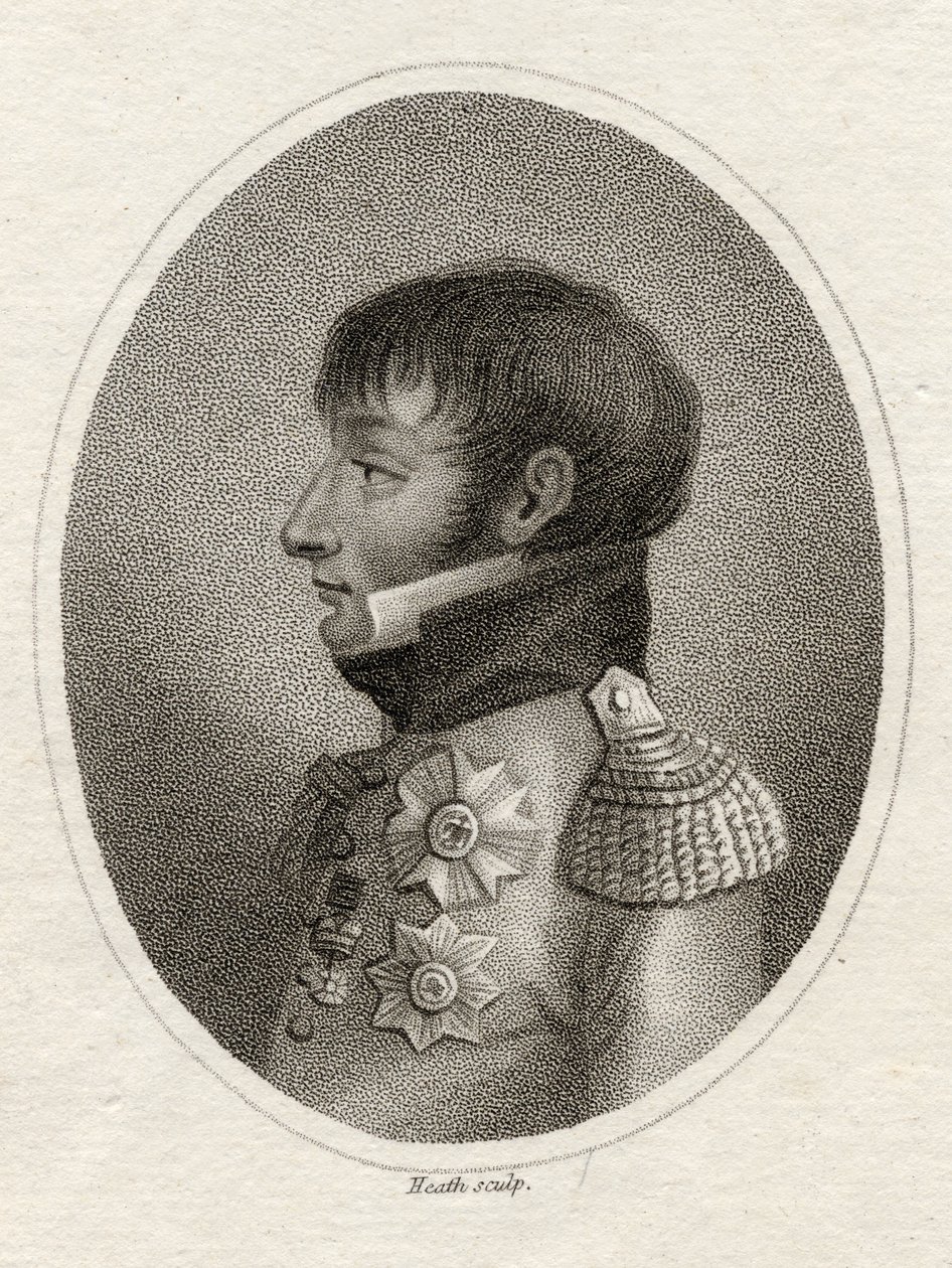 लुइस बोनापार्ट (1778-1846) हीथ द्वारा उत्कीर्ण &39;द गैलरी ऑफ पोर्ट्रेट्स&39; से हॉलैंड के राजा, 1833 प्रकाशित द्वारा अंग्रेजी स्कूल