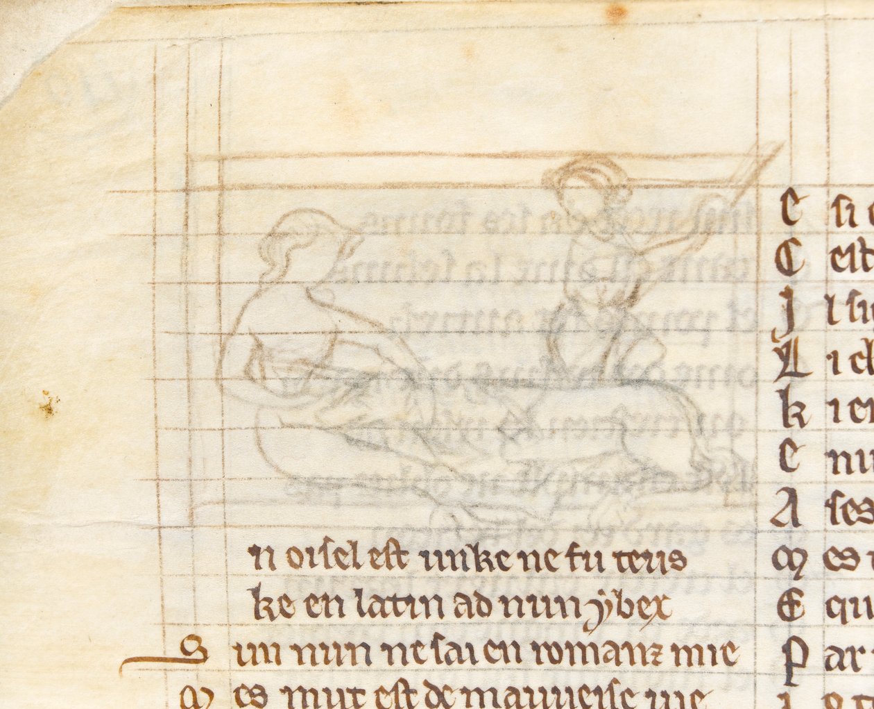 MS McClean 123 f.40v 'द नुनेटन बुक', c.1280-1300 (चर्मपत्र पर स्याही) (418062 का विवरण) द्वारा अंग्रेजी स्कूल