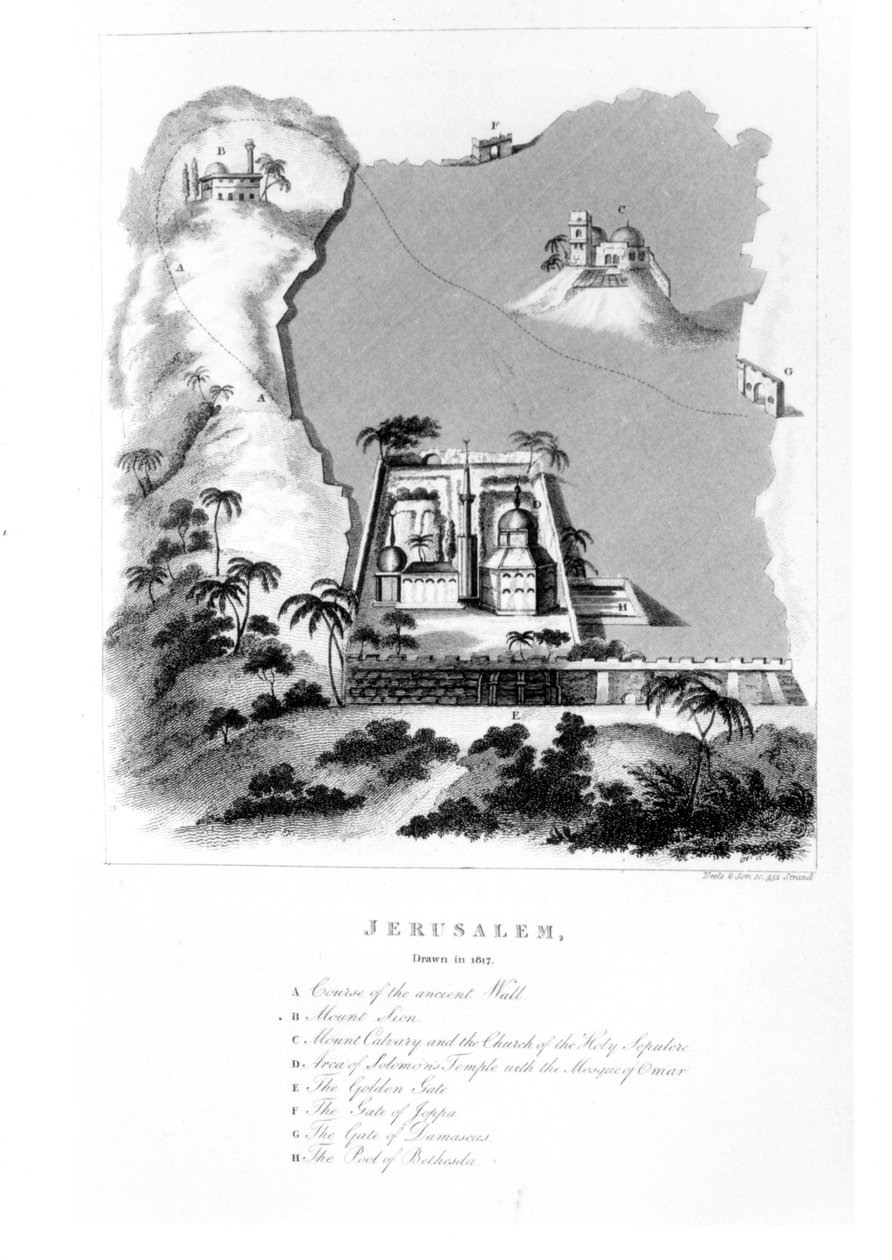 जेरूसलम से जेरूसलम कहानी के प्रमुख स्थल, फिलिस्तीन के पत्रों से, गैलील और जुडिया के माध्यम से एक पत्र का विवरण द्वारा अंग्रेजी स्कूल