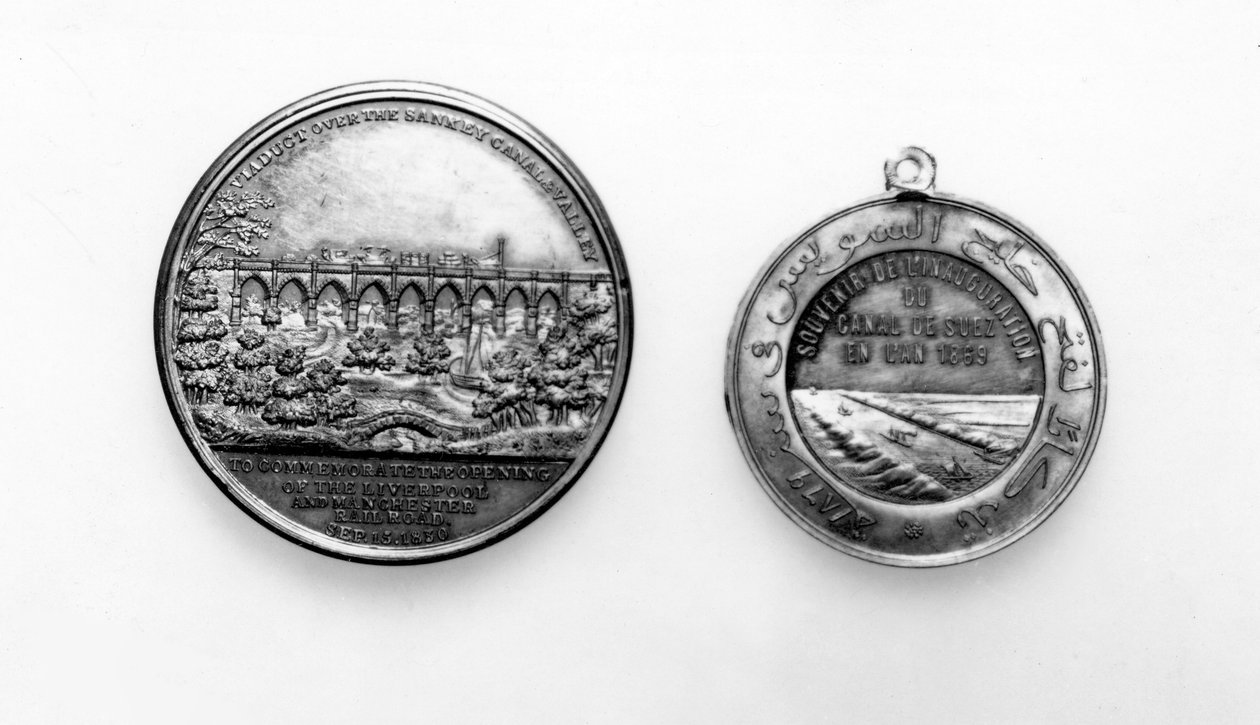 लिवरपूल और मैनचेस्टर रेलवे, 1830 (धातु कार्य) के उद्घाटन की याद द्वारा अंग्रेजी स्कूल