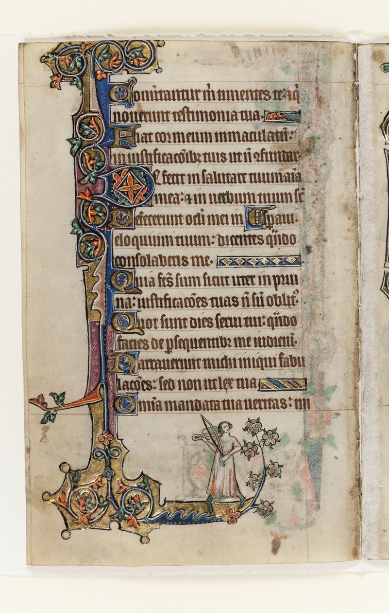 Ms 1-2005, f.175v, Macclesfield Psalter से, Sarum, East Anglia का उपयोग, c.1330 (वेल्लम पर कलम और स्याही और तड़का) द्वारा अंग्रेजी स्कूल