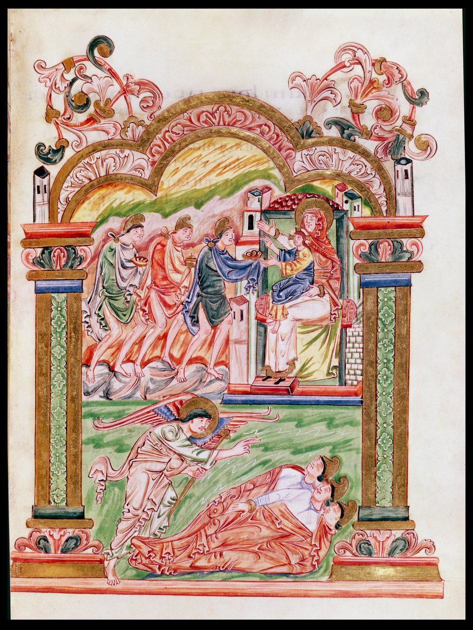 सुश्री २ Ms४ (वाई -६) फॉल .३ The द ड्रीम एंड अडिशन ऑफ द मैगी, रॉबर्ट ऑफ मिसल ऑफ जुमिएज से, c.1016 द्वारा अंग्रेजी स्कूल