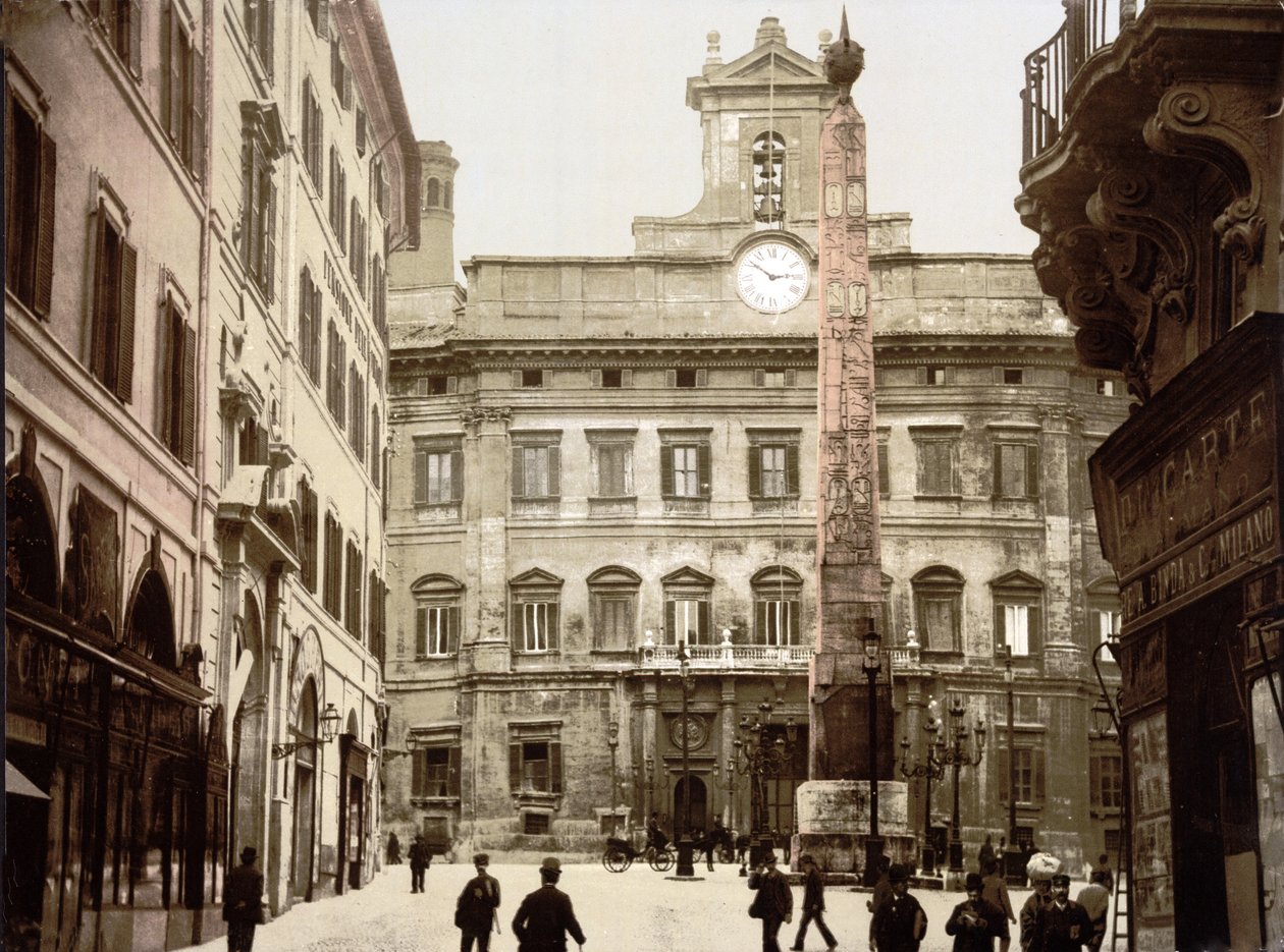 Piazza di Monte Citorio, रोम (हाथ से बने फोटो) द्वारा अंग्रेजी स्कूल