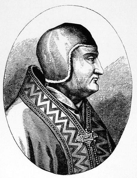 पोप क्लेमेंट IV (c.1195-1268) मध्य युग में विज्ञान और साहित्य से दृष्टांत और पॉल लैक्रोइक्स द्वारा लिखित और उत्कीर्ण, 1878 द्वारा अंग्रेजी स्कूल