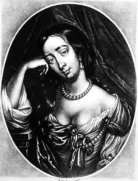 बारबरा विलियर्स का पोर्ट्रेट, क्लीवलैंड का डचेस (1641-1709) ब्रिटिश इतिहास में इलस्ट्रेटेड कैरेक्टर से रिचर्ड अर्लोम (1743-1822) द्वारा उकेरा गया द्वारा अंग्रेजी स्कूल