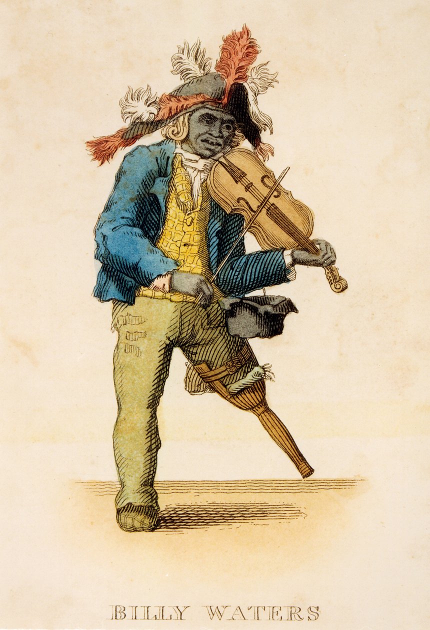 बिली वाटर का पोर्ट्रेट, c.1820 (wc के साथ उत्कीर्णन और उत्कीर्णन) द्वारा अंग्रेजी स्कूल