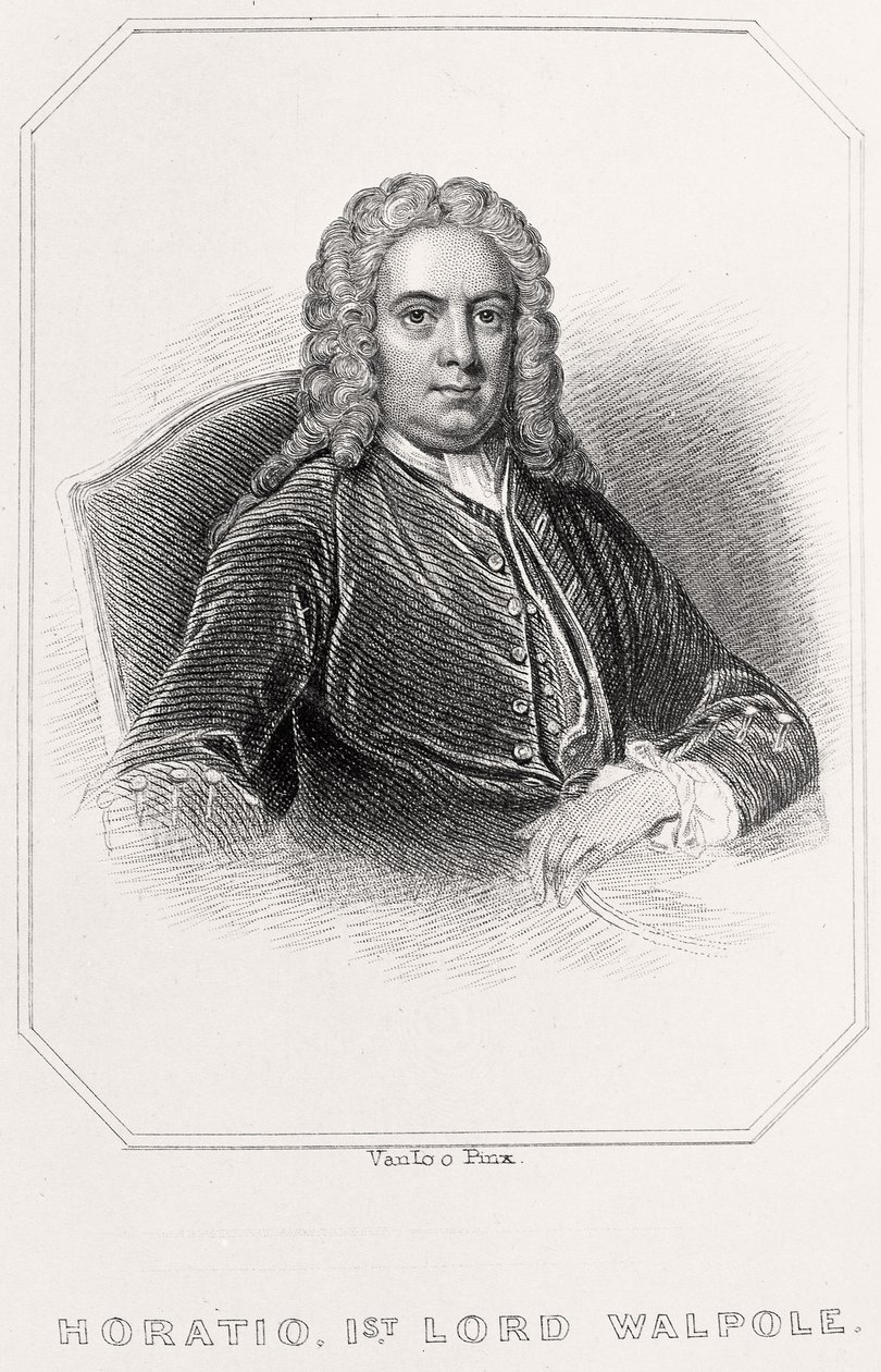 पोर्ट्रेट ऑफ़ होरैटो, 1 लॉर्ड वालपोल, 1835 द्वारा अंग्रेजी स्कूल
