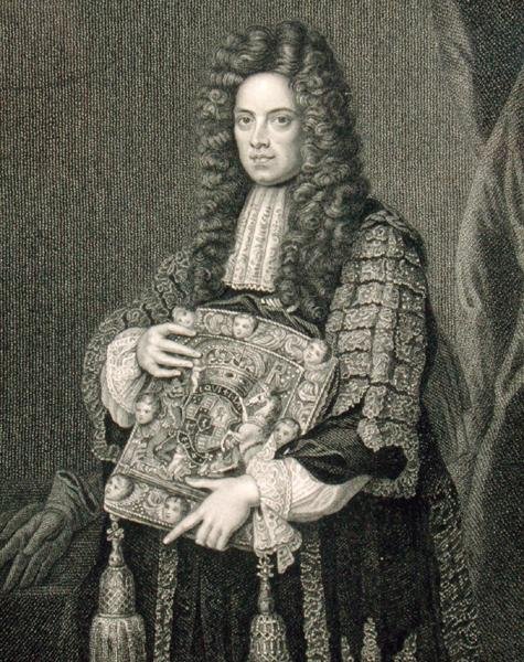 जॉन सोमरस का पोर्ट्रेट (1651-1716), ईवेशम के बैरन, 'लॉज के ब्रिटिश पोर्ट्रेट्स' से द्वारा अंग्रेजी स्कूल