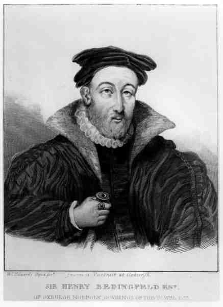 विलियम हेनरी एडवर्ड्स द्वारा उत्कीर्ण सर हेनरी बेडिंगफेल्ड (1511-83) का चित्र द्वारा अंग्रेजी स्कूल