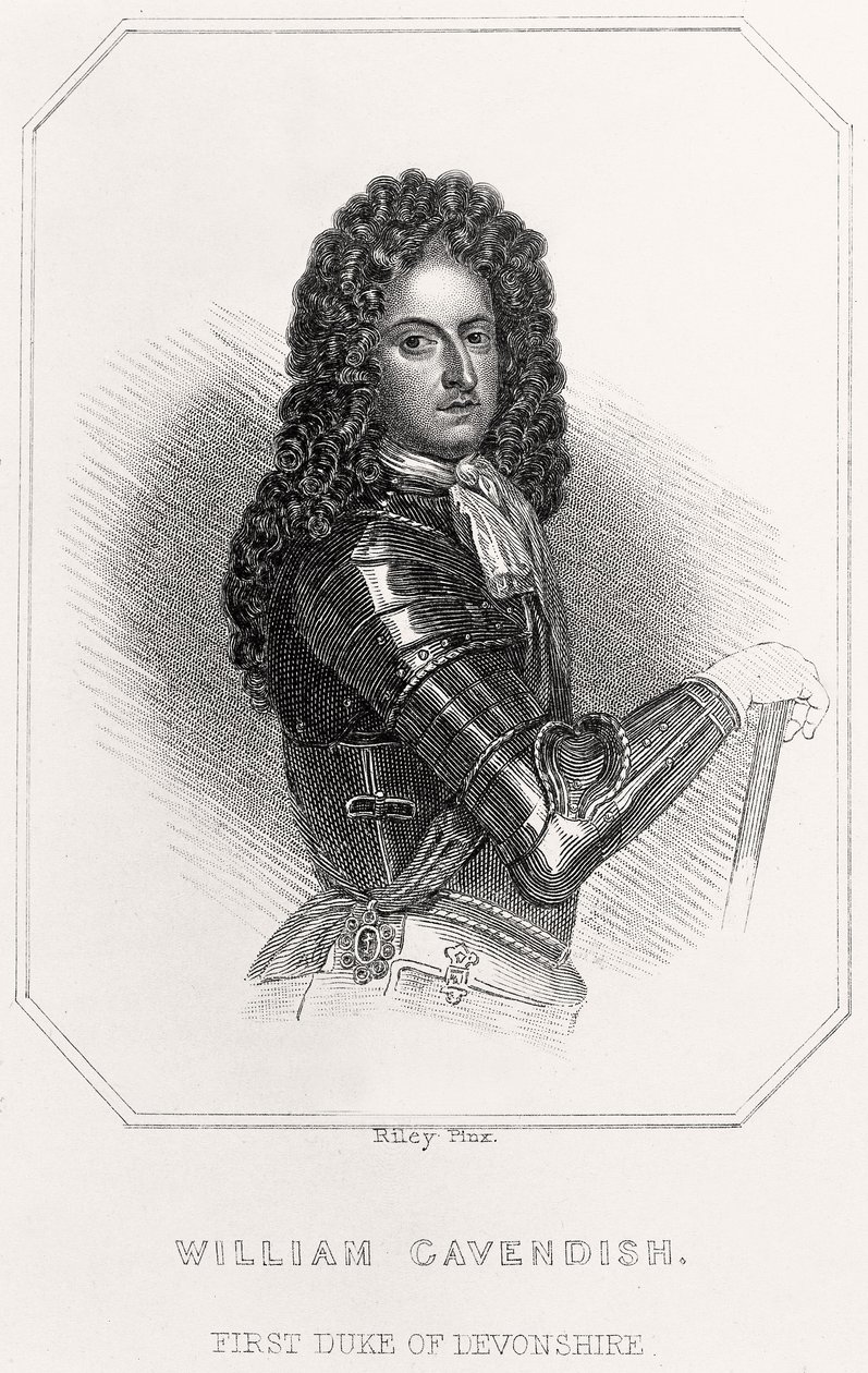 विलियम कैवेन्शिश का पोर्ट्रेट, डेन्सन्स ऑफ डेवनशायर, 1835 द्वारा अंग्रेजी स्कूल