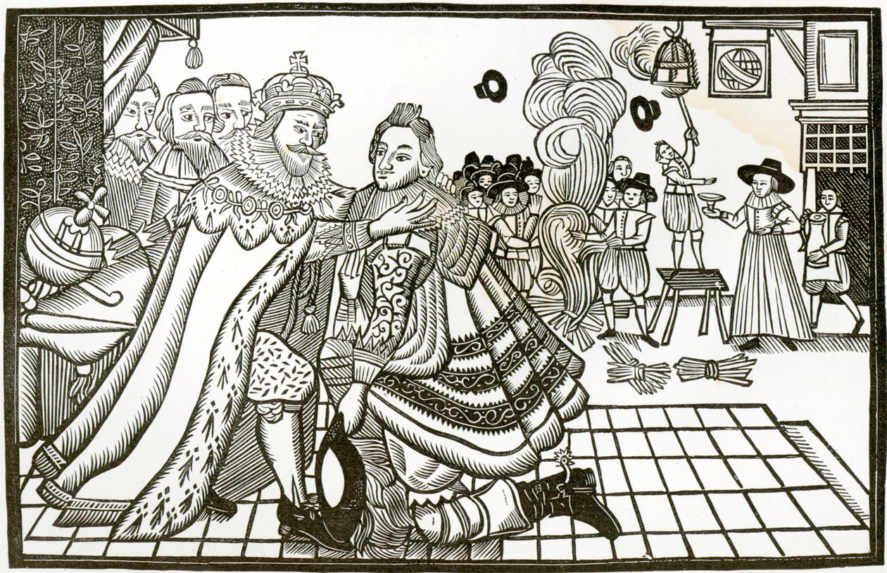 स्पेन से प्रिंस चार्ल्स का वेलकम होम, 1623 (लिथो) द्वारा अंग्रेजी स्कूल