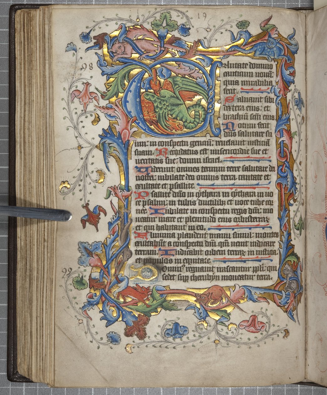 सारम उपयोग कैलेंडर के साथ साल्टर, फोल 72 वर्सो, c.1425-75 (वेल्लम पर स्याही, पेंट और सोना) द्वारा अंग्रेजी स्कूल