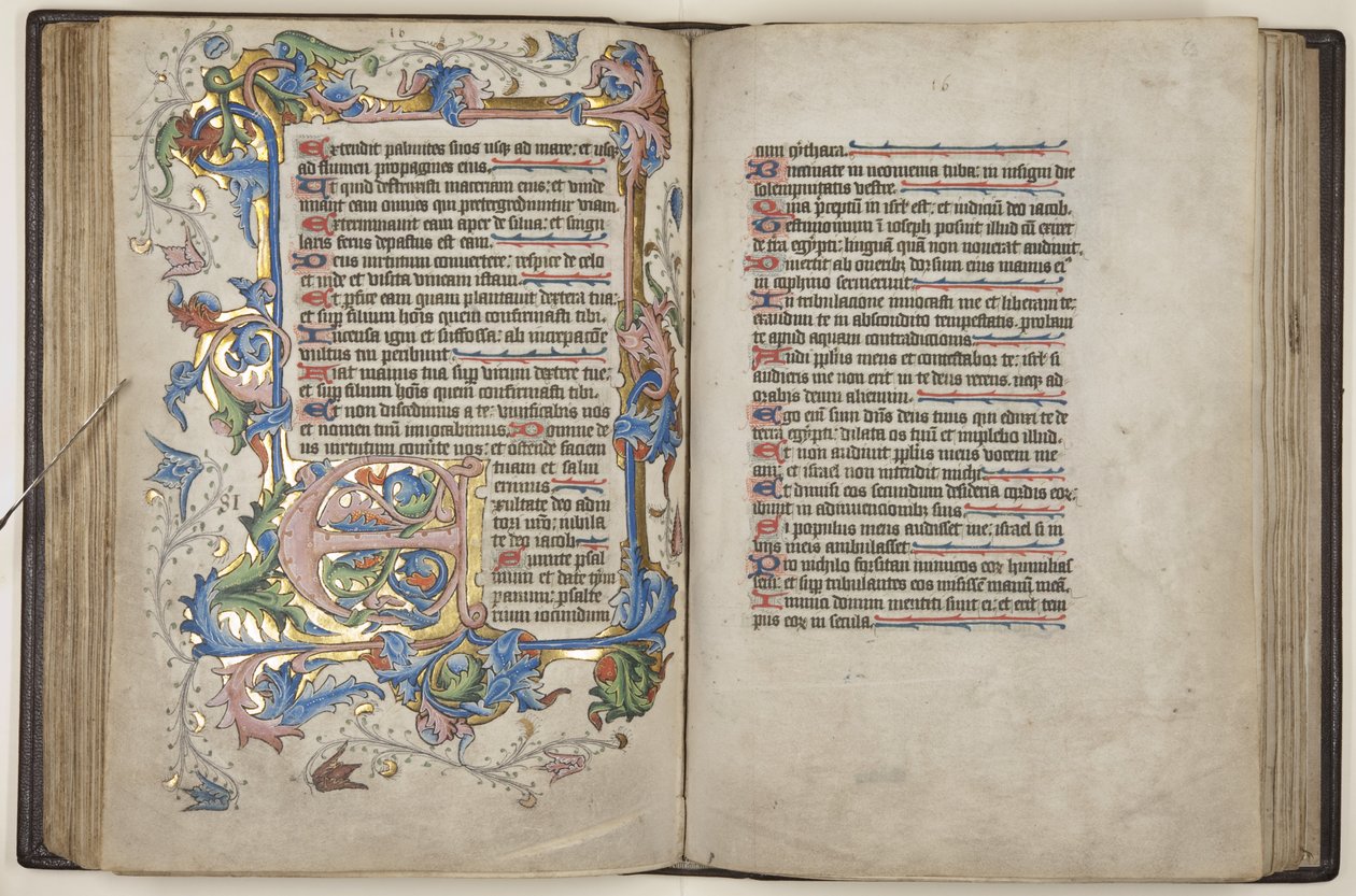 सारम उपयोग कैलेंडर के साथ साल्टर, c.1425-75 (वेल्लम पर स्याही, पेंट और सोना) द्वारा अंग्रेजी स्कूल