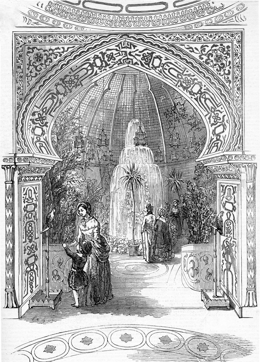 कोलोसियम का रीओपनिंग, रीजेंट्स पार्क: द कंज़र्वेटरी, 1845 द्वारा अंग्रेजी स्कूल