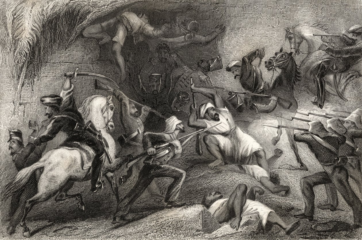 1858 में प्रकाशित &39;द हिस्ट्री ऑफ द इंडियन म्यूटिनी&39; से दिल्ली की एक छंटनी का प्रतिकार द्वारा अंग्रेजी स्कूल