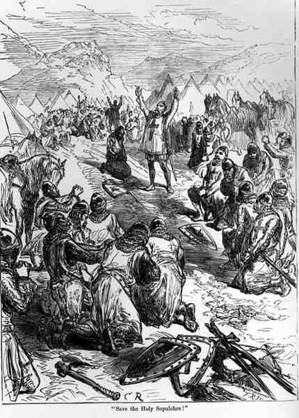 पवित्र सिपाहीचर, रिचर्ड I (1157-99) को आरसुफ की लड़ाई से पहले, जुलाई 1191 को बचाएं द्वारा अंग्रेजी स्कूल