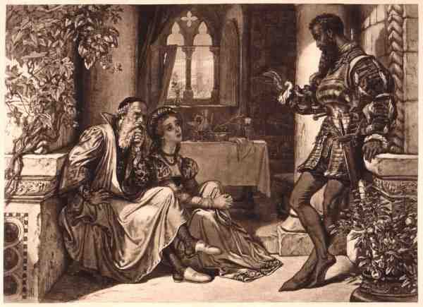 ओथेलो से दृश्य, अधिनियम I दृश्य 3, विलियम शेक्सपियर द्वारा (1564-1616) (उत्कीर्णन) द्वारा अंग्रेजी स्कूल