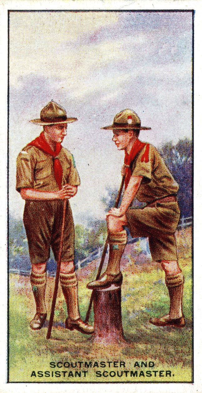 स्काउटमास्टर और सहायक स्काउटमास्टर, 1929 द्वारा अंग्रेजी स्कूल