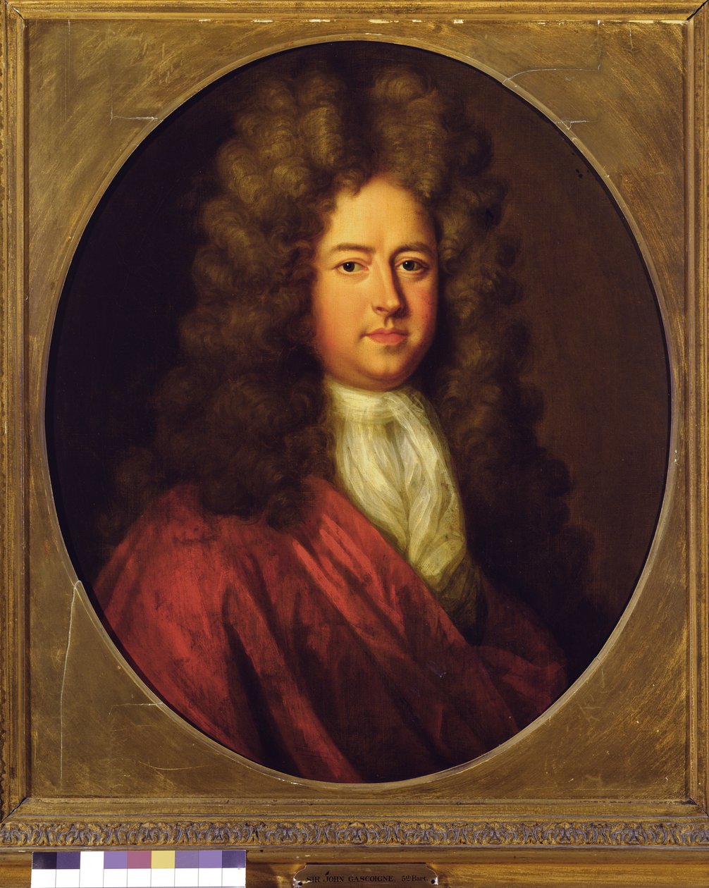 सर जॉन गैस्कोइग्ने, 5 वां बैरोनेट (1661-1728) (कैनवास पर तेल) द्वारा अंग्रेजी स्कूल